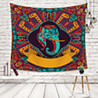 Wall Tapestry Art Decor Blanket Curtain Picnic Tablecloth Hanging Home Bedroom Living Room Dorm Decoration Polyester Elephant Color Pattern