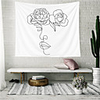 Wall Tapestry Art Decor Blanket Curtain Picnic Tablecloth Hanging Home Bedroom Living Room Dorm Decoration Polyester Flower People Stick Figure Views