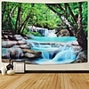 Wall Tapestry Art Decor Blanket Curtain Picnic Tablecloth Hanging Home Bedroom Living Room Dorm Decoration Polyester Forest Tree River Stone View