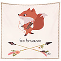Wall Tapestry Art Decor Blanket Curtain Picnic Tablecloth Hanging Home Bedroom Living Room Dorm Decoration Polyester Fox Pattern