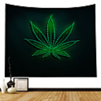 Wall Tapestry Art Decor Blanket Curtain Picnic Tablecloth Hanging Home Bedroom Living Room Dorm Decoration Polyester Glowing Leaves