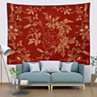 Wall Tapestry Art Decor Blanket Curtain Picnic Tablecloth Hanging Home Bedroom Living Room Dorm Decoration Polyester Golden Bird