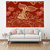 Wall Tapestry Art Decor Blanket Curtain Picnic Tablecloth Hanging Home Bedroom Living Room Dorm Decoration Polyester Golden Carp Tail