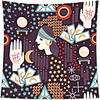 Wall Tapestry Art Decor Blanket Curtain Picnic Tablecloth Hanging Home Bedroom Living Room Dorm Decoration Polyester Hands Geometry Views