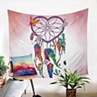 Wall Tapestry Art Decor Blanket Curtain Picnic Tablecloth Hanging Home Bedroom Living Room Dorm Decoration Polyester Heart Starry Dream Catcher Beauty View