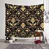 Wall Tapestry Art Decor Blanket Curtain Picnic Tablecloth Hanging Home Bedroom Living Room Dorm Decoration Polyester Innovative Golden Flower Stripes