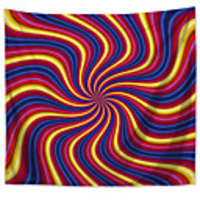 Wall Tapestry Art Decor Blanket Curtain Picnic Tablecloth Hanging Home Bedroom Living Room Dorm Decoration Polyester Irregular Magical Gold Red And Blue Colors