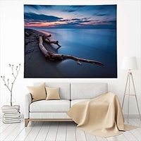 Wall Tapestry Art Decor Blanket Curtain Picnic Tablecloth Hanging Home Bedroom Living Room Dorm Decoration Polyester Landscape Modern Seaside Tree