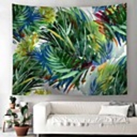 Wall Tapestry Art Decor Blanket Curtain Picnic Tablecloth Hanging Home Bedroom Living Room Dorm Decoration Polyester Leaf Comic Style