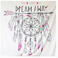 Wall Tapestry Art Decor Blanket Curtain Picnic Tablecloth Hanging Home Bedroom Living Room Dorm Decoration Polyester Letter Colorful Starry Dream Catcher Beauty View