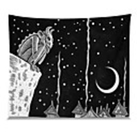 Wall Tapestry Art Decor Blanket Curtain Picnic Tablecloth Hanging Home Bedroom Living Room Dorm Decoration Polyester Lonely Monster Views