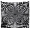 Wall Tapestry Art Decor Blanket Curtain Picnic Tablecloth Hanging Home Bedroom Living Room Dorm Decoration Polyester Magical Black And White Pattern Staggered