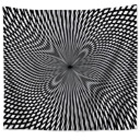 Wall Tapestry Art Decor Blanket Curtain Picnic Tablecloth Hanging Home Bedroom Living Room Dorm Decoration Polyester Magical Black And White Pattern Staggered