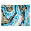 Wall Tapestry Art Decor Blanket Curtain Picnic Tablecloth Hanging Home Bedroom Living Room Dorm Decoration Polyester Marble Water Pattern Gold Blue Irregular Gradient Ins Pattern