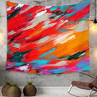 Wall Tapestry Art Decor Blanket Curtain Picnic Tablecloth Hanging Home Bedroom Living Room Dorm Decoration Polyester Modern Color Paint