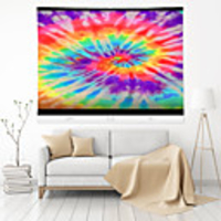 Wall Tapestry Art Decor Blanket Curtain Picnic Tablecloth Hanging Home Bedroom Living Room Dorm Decoration Polyester Modern Rainbow Tie-Dye