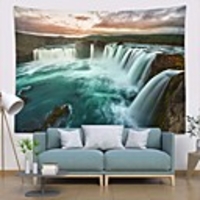 Wall Tapestry Art Decor Blanket Curtain Picnic Tablecloth Hanging Home Bedroom Living Room Dorm Decoration Polyester Modern Scenic Waterfall