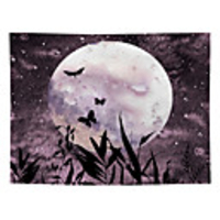 Wall Tapestry Art Decor Blanket Curtain Picnic Tablecloth Hanging Home Bedroom Living Room Dorm Decoration Polyester Moon Butterfly Night Beauty Views