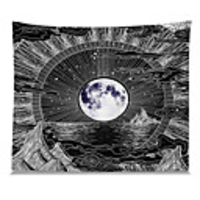 Wall Tapestry Art Decor Blanket Curtain Picnic Tablecloth Hanging Home Bedroom Living Room Dorm Decoration Polyester Moon Clouds Views