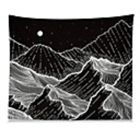 Wall Tapestry Art Decor Blanket Curtain Picnic Tablecloth Hanging Home Bedroom Living Room Dorm Decoration Polyester Moon Mountain Peak Views