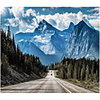 Wall Tapestry Art Decor Blanket Curtain Picnic Tablecloth Hanging Home Bedroom Living Room Dorm Decoration Polyester Mountain Trees Road Views