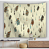 Wall Tapestry Art Decor Blanket Curtain Picnic Tablecloth Hanging Home Bedroom Living Room Dorm Decoration Polyester Multicolor Feather Small Decorative Pattern