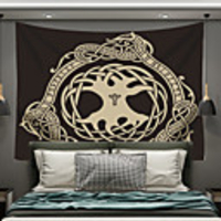 Wall Tapestry Art Decor Blanket Curtain Picnic Tablecloth Hanging Home Bedroom Living Room Dorm Decoration Polyester New Fantasy Tree Pattern