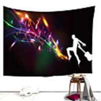 Wall Tapestry Art Decor Blanket Curtain Picnic Tablecloth Hanging Home Bedroom Living Room Dorm Decoration Polyester Note Color