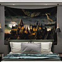 Wall Tapestry Art Decor Blanket Curtain Picnic Tablecloth Hanging Home Bedroom Living Room Dorm Decoration Polyester Novelty Castle