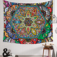 Wall Tapestry Art Decor Blanket Curtain Picnic Tablecloth Hanging Home Bedroom Living Room Dorm Decoration Polyester Novelty Colored Eyes Flower