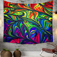 Wall Tapestry Art Decor Blanket Curtain Picnic Tablecloth Hanging Home Bedroom Living Room Dorm Decoration Polyester Novelty Colorful Patterns