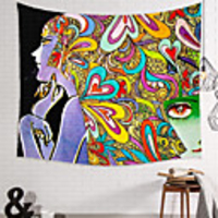 Wall Tapestry Art Decor Blanket Curtain Picnic Tablecloth Hanging Home Bedroom Living Room Dorm Decoration Polyester Novelty Woman Hair