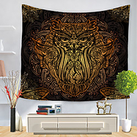 Wall Tapestry Art Decor Blanket Curtain Picnic Tablecloth Hanging Home Bedroom Living Room Dorm Decoration Polyester Owl Bronze Emblem miniinthebox