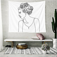 Wall Tapestry Art Decor Blanket Curtain Picnic Tablecloth Hanging Home Bedroom Living Room Dorm Decoration Polyester Person Stick Figure Views
