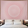 Wall Tapestry Art Decor Blanket Curtain Picnic Tablecloth Hanging Home Bedroom Living Room Dorm Decoration Polyester Pink Mandala View
