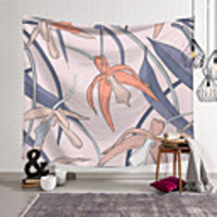 Wall Tapestry Art Decor Blanket Curtain Picnic Tablecloth Hanging Home Bedroom Living Room Dorm Decoration Polyester Plant Modern Color Flower