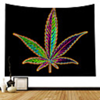 Wall Tapestry Art Decor Blanket Curtain Picnic Tablecloth Hanging Home Bedroom Living Room Dorm Decoration Polyester Plant Modern Color Maple Leaf
