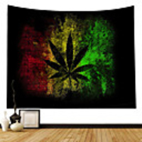 Wall Tapestry Art Decor Blanket Curtain Picnic Tablecloth Hanging Home Bedroom Living Room Dorm Decoration Polyester Plant Modern Colorful Background Black Leaves