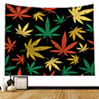 Wall Tapestry Art Decor Blanket Curtain Picnic Tablecloth Hanging Home Bedroom Living Room Dorm Decoration Polyester Plant Modern Maple Leaf