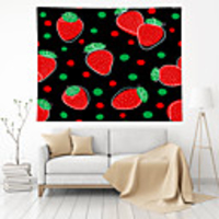 Wall Tapestry Art Decor Blanket Curtain Picnic Tablecloth Hanging Home Bedroom Living Room Dorm Decoration Polyester Plant Modern Strawberry Pattern