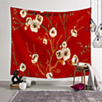Wall Tapestry Art Decor Blanket Curtain Picnic Tablecloth Hanging Home Bedroom Living Room Dorm Decoration Polyester Plum Tree