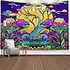 Wall Tapestry Art Decor Blanket Curtain Picnic Tablecloth Hanging Home Bedroom Living Room Dorm Decoration Polyester Print Colorful Cartoon Big Mushroom Abstract