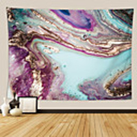 Wall Tapestry Art Decor Blanket Curtain Picnic Tablecloth Hanging Home Bedroom Living Room Dorm Decoration Polyester Print Colorful River Abstract View