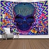 Wall Tapestry Art Decor Blanket Curtain Picnic Tablecloth Hanging Home Bedroom Living Room Dorm Decoration Polyester Print Colorful Skull Abstract