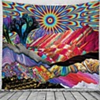 Wall Tapestry Art Decor Blanket Curtain Picnic Tablecloth Hanging Home Bedroom Living Room Dorm Decoration Polyester Psychedelic Theme