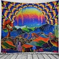 Wall Tapestry Art Decor Blanket Curtain Picnic Tablecloth Hanging Home Bedroom Living Room Dorm Decoration Polyester Psychedelic Theme