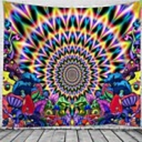 Wall Tapestry Art Decor Blanket Curtain Picnic Tablecloth Hanging Home Bedroom Living Room Dorm Decoration Polyester Psychedelic Theme