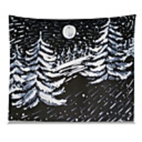 Wall Tapestry Art Decor Blanket Curtain Picnic Tablecloth Hanging Home Bedroom Living Room Dorm Decoration Polyester Rain And Snow Trees Views