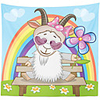 Wall Tapestry Art Decor Blanket Curtain Picnic Tablecloth Hanging Home Bedroom Living Room Dorm Decoration Polyester Rainbow Cartoon Sheep View