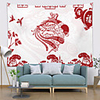 Wall Tapestry Art Decor Blanket Curtain Picnic Tablecloth Hanging Home Bedroom Living Room Dorm Decoration Polyester Red Bird Blessing Lantern